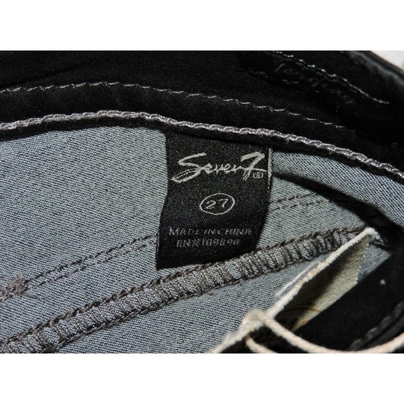 Seven 7 Dark Jean Leggings Sz 27 Women Causal Pants Embellished Jeggings New NWT - Picture 6 of 7